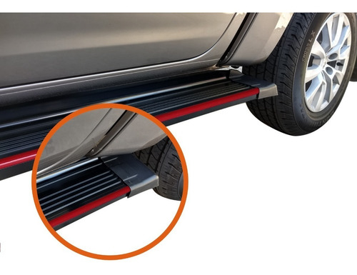 Estribos De Aluminio Amarok Negros Con Soportes Envío