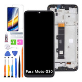 Pantalla Lcd Táctil Para Moto G30 Xt2129 Con Marco Original