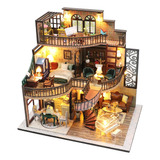 Mini Casa De Muñecas De Madera A Escala 1:24 Spilay