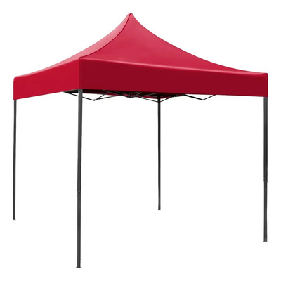 Carpa Toldo Plegable Reforzado 2x2 Lona Impermeable Acero Inoxidable Roja | Envío gratis