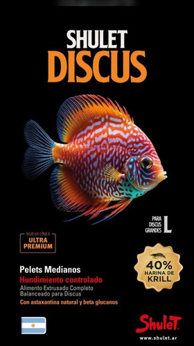 Alimento Shulet Discus Pellets Hundimiento 500g Acuario