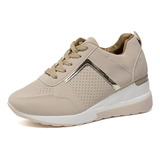 Zapatillas Deportivas Sweet Round Toe Con Lentejuelas Aument