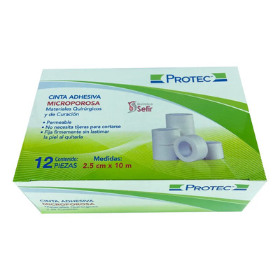 Cinta Adhesiva Microporosa Protec Blanca de 1\