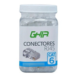 Ghia Conector Cat6 Rj-45 Blanco 100 Piezas Redes Cable Inter