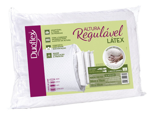 Travesseiro Látex Altura Regulável Duoflex