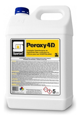 Limpiador Desinfectante Peroxy 4d X 5 Lts Peroxido Hidrogeno