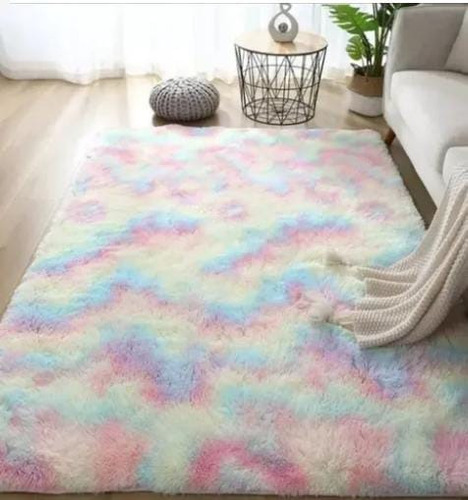 Tapete Alfombra Peludo 1,5 Mt * 2 Mt Colores Decorar Hogar