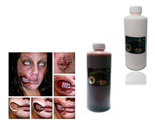Maquillaje Paquete De Latex Y Sangre Falsa Halloween