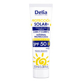 Protector Solar Delia Spf 50 - Uvb - Uva - Fórmula No Grasa