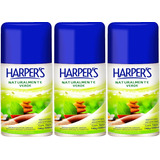 Aromatizador Harper's 220ml Naturalmente Verde Pack X 3 Unid