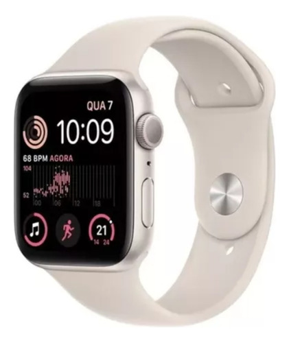 Apple Watch Se 2 Geração Gps Estelar Branco 40mm 100% Zerado