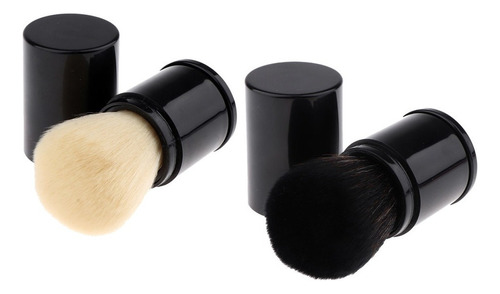 Juego De Brochas Retráctil Travel Mini Maquillaje, 2 Unidade