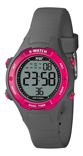 Relógio X-watch Digital Pequeno Infantil Rosa Xlppd058 Bxgx