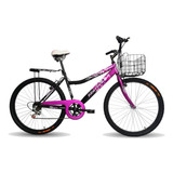 Bicicleta Lady Africa Canasta Plegable 6 Vel Rodada 26