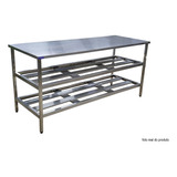 Mesa Inox Nortinox Dupla De 1400mm X 700mm X 900mm