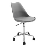 Silla Oficina Escritorio Pc Tulip Newmo Color Gris Asiento Gris