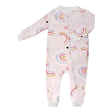 Mameluco Pijama Termica De Microfibra Para Bebe Arcoiris