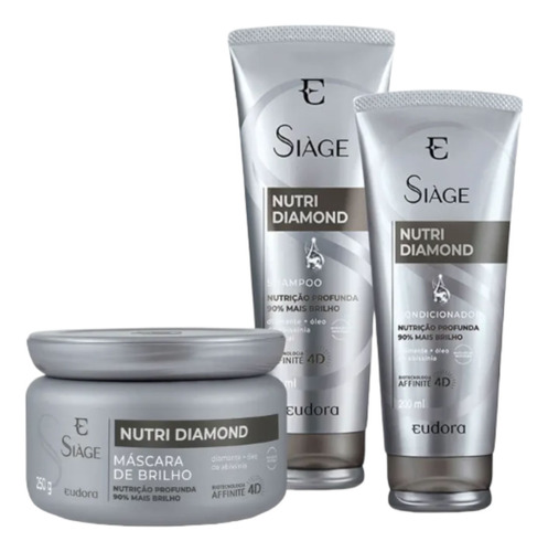 Kit Siàge Nutri Diamond Shampoo + Condicionador + Máscara