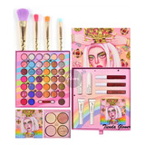 Maquillaje Juvenil Niñas Maleta 78 Tonos + Set 5 Brochas