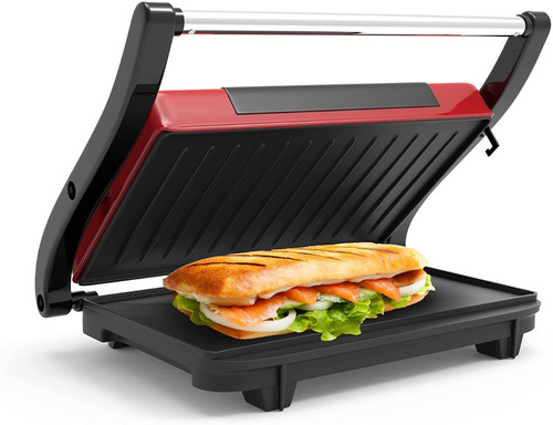 Parrilla Sandwichera Electrica Plancha Antiadherente Paninis