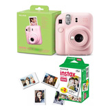 Kit Câmera Instax Mini 12 Instantanea Cor Rosa + 20 Fotos 