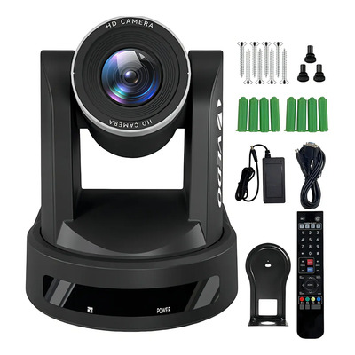 Câmera Ptz Vedo Full Hd 10x Zoom 1080p Hdmi Usb Ethernet Para Conferências Preto