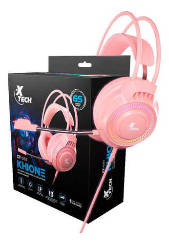 Audífonos Gamer Rosado Rgb Xtech Xth-564 Khione