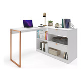 Mesa Escrivaninha Industrial Formato L Com Design Moderno