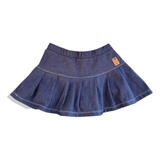 Saia Shorts Infantil Confortável Vários Tamanhos Azul Jeans