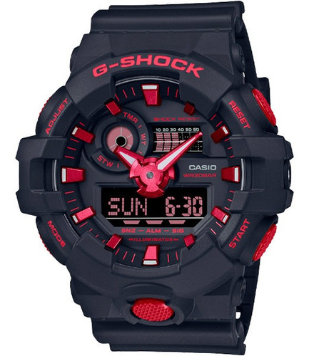 Relógio Casio G-shock Ga-700bnr-1adr Ignite Red