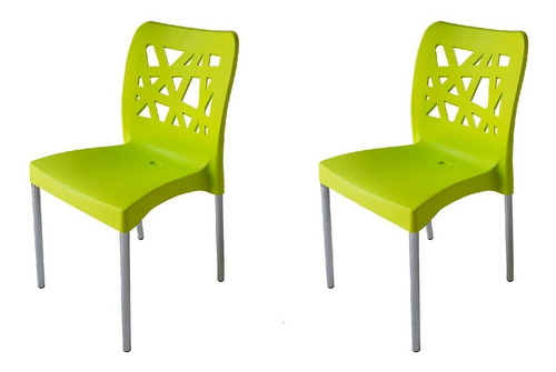 Set De 2 Sillas De Diseño Patas Pintada Cocina, Comedor, Bar