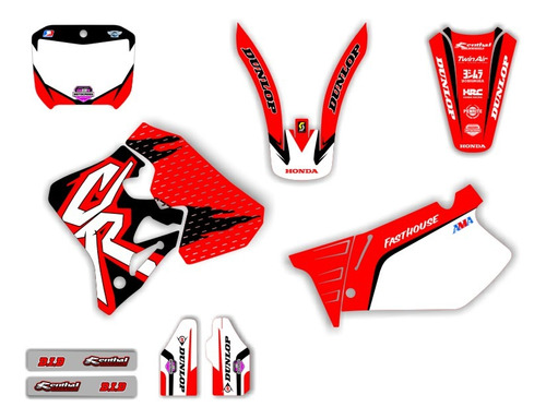 Kit Calcos Gráfica Honda Cr 125 - 250 - 1995/97 - Gruesas