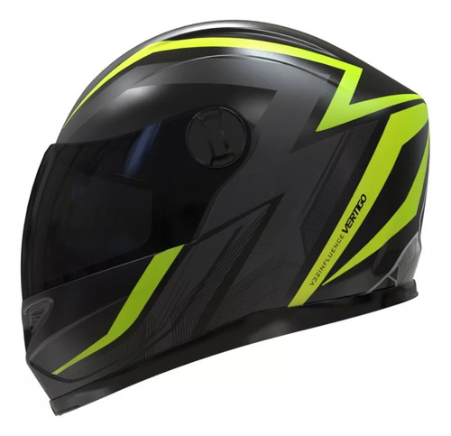 Casco P/moto Vertigo V32 Influence Amarillo/negro Mate T. L