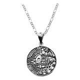 Dije De Plata Santa Muerte Medallón Con Cadena