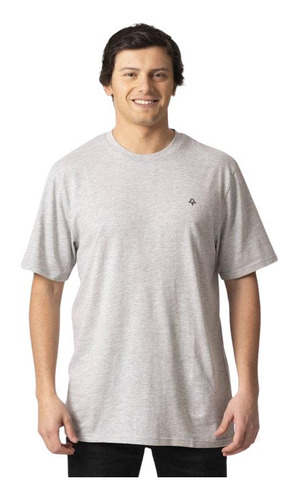 Polera Hombre Kivul Logo Melange Gris