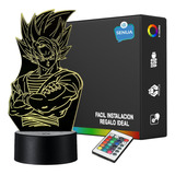 Lámpara Led Goku Dragon Ball Z Decoración Holograma 