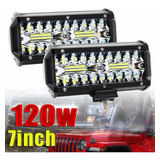 Coche Super Luz Led 120w Tres Fila 7 Pulgadas