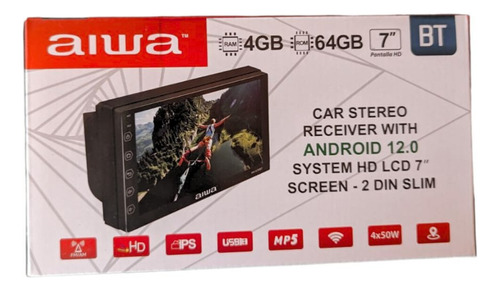 Radio Auto Aiwa 7 Pulgadas Android 4gb 64gb Cam 360 Car Play