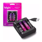 Carregador De Pilhas Usb Aa Aaa E Baterias 9v Elgin - Scusb