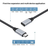 Cable De Extensión Usb- Tipo C A Usb- Tipo C, 1 Metro Color Negro