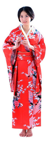 Vestido De Mujer Estampado Kimono Tradicional Japonés