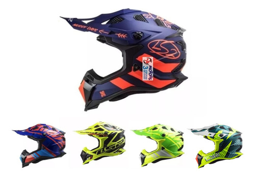 Jm Casco Motocross Mx 700 Ls2 Subverter Evo Gammax Colores