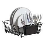 Mejor Houseware 1420/e Dish Drainer, Estándar, Negro