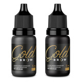 Kit 2 Pigmentos Magcolor Gold Brow 5ml Escuríssimo + Negrito