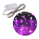 Alambre Luz Led Rosa Fucsia 3 Mts Pilas Guirnalda