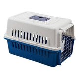 Transportadora Para Perro Gato Jaula Mascota Kennel Chico 48 Color Azul Marino