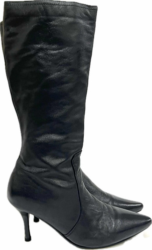 Bota Larga Puntuda Marca Signus N*40 Negro Usado