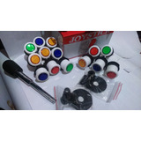 Kit Arcade (2 Palancas Joystick Y 14 Botones Cristal)