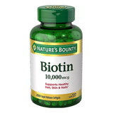 Biotina 10,000 Mcg Nature Bounty 250 Cápsulas Fs7