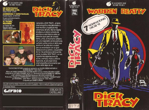 Dick Tracy Vhs Madonna Warren Beaty Al Pacino En Castellano